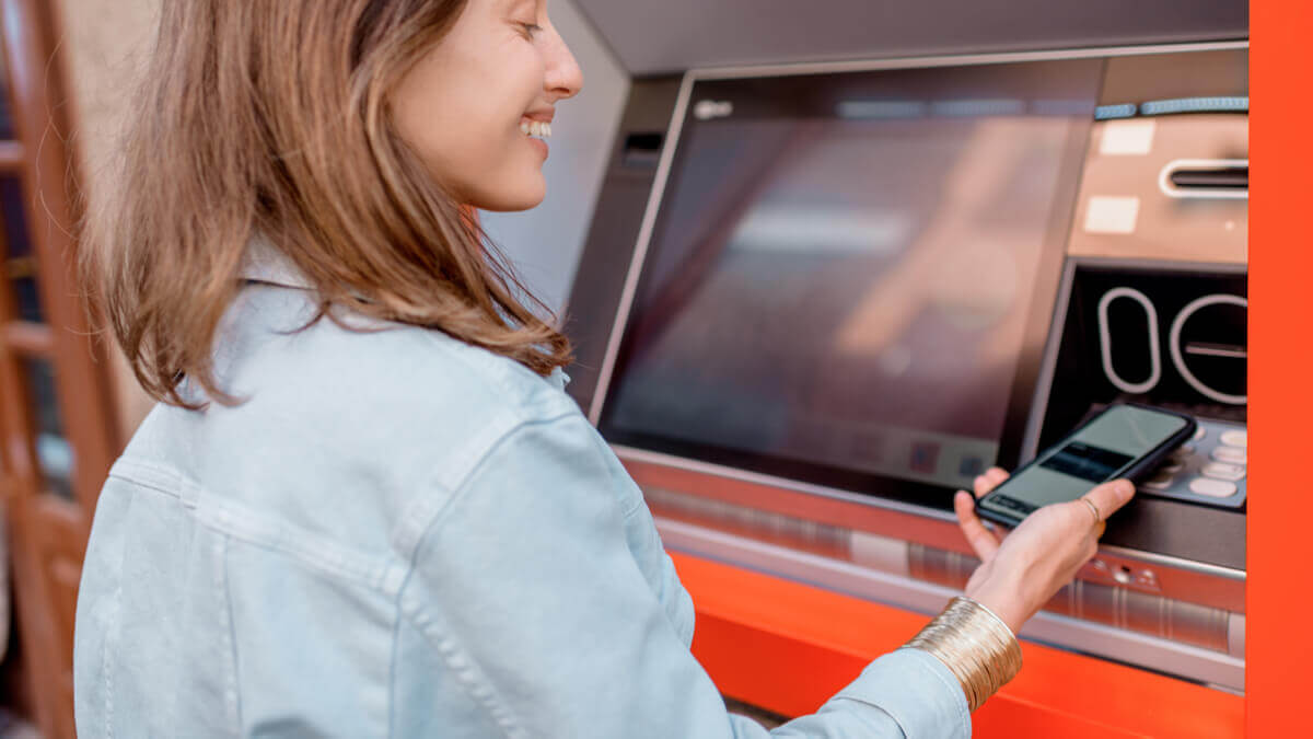 contactless-atm-happy-woman